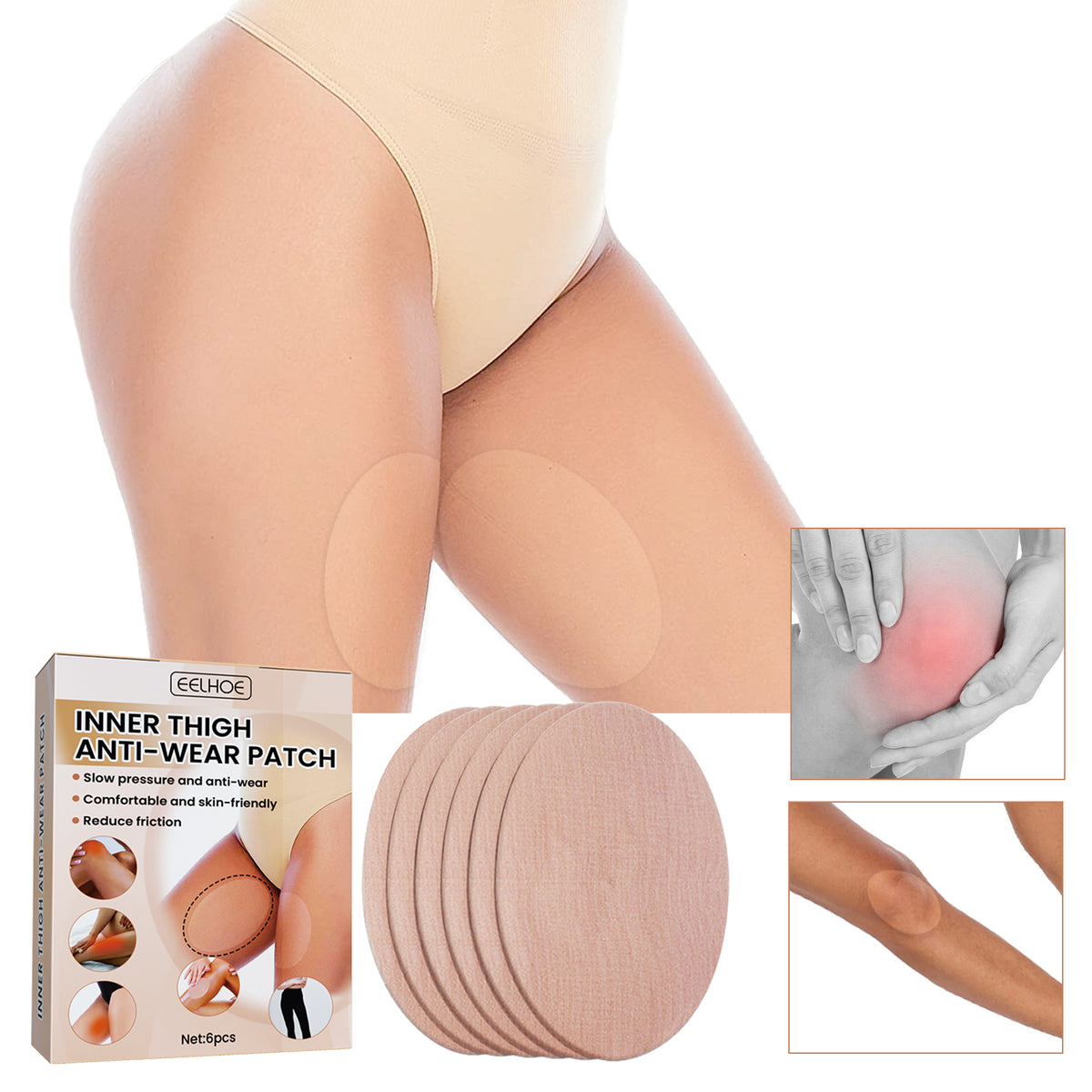 EELHOE Thigh Anti-Wear Adhesive Invisible Non-Trace Anti-Friction High Elastic Anti-Wear Adhesive For Inner Thigh And Lower Leg